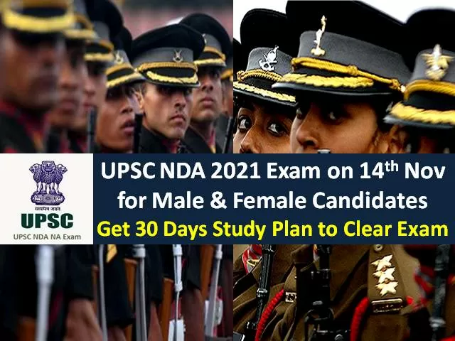 Upsc Nda Exam Study Plan Month Written Test On Th November