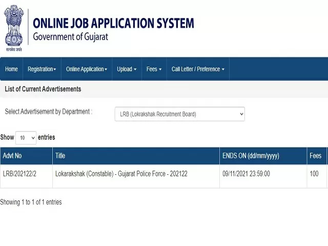 Gujarat Police Lokrakshak Recruitment Board Lrb Notification For