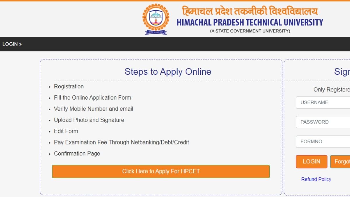 HPCET Application Form 2022 Out At Himtu Ac In Check And Apply Link