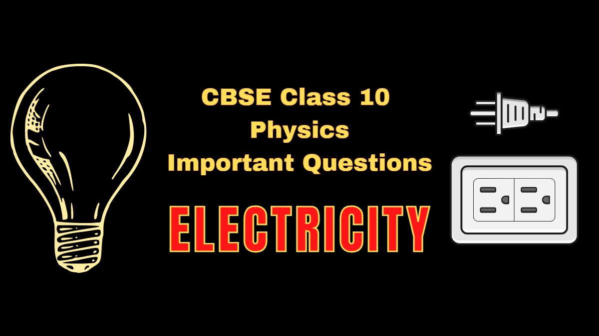 Class Electricity Most Important Questions Physics Cbse Ncert My XXX