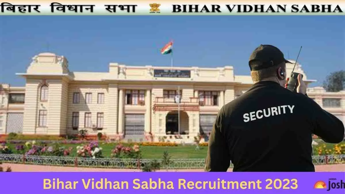 Bihar Vidhan Sabha Recruitment Notification Out For Security