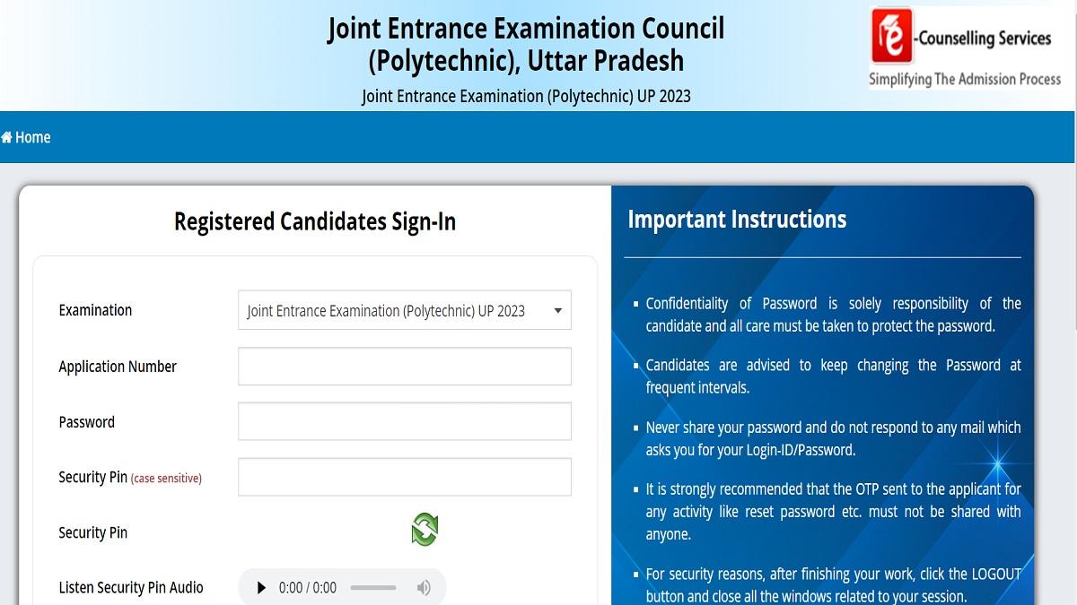 Up Polytechnic Counselling Jeecup Round Allotment Results Out