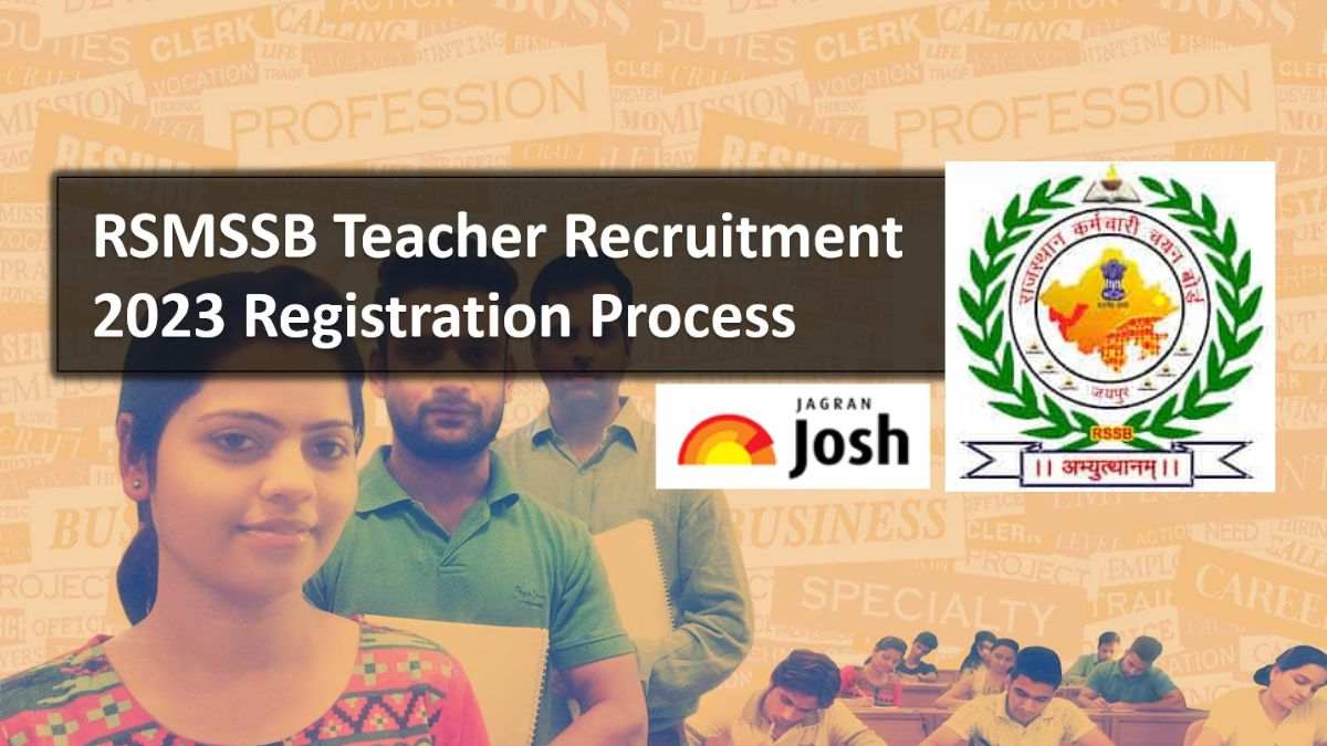 Rsmssb Teacher Registration Rsmssb Rajasthan Gov In Apply Online