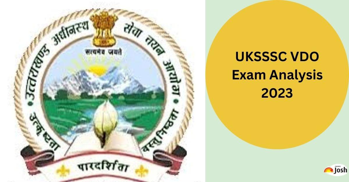 UKSSSC VDO Exam Analysis 2023 VPDO Good Attempts Paper Level Topic Asked