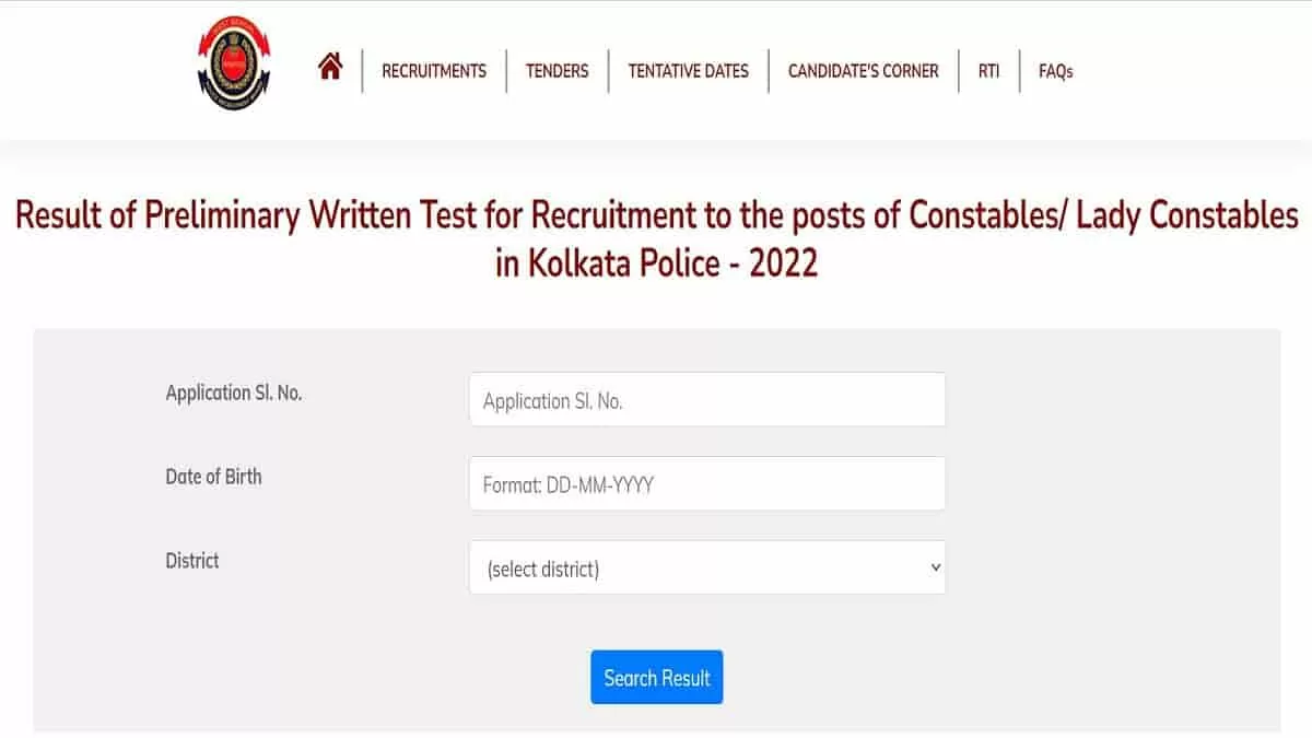 Kolkata Police Constable Result 2023 Declared At Prb Wb Gov In Check