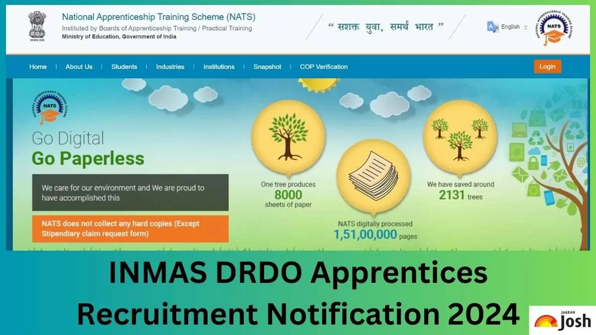 Inmas Drdo Recruitment Notification Out For Apprentices Posts