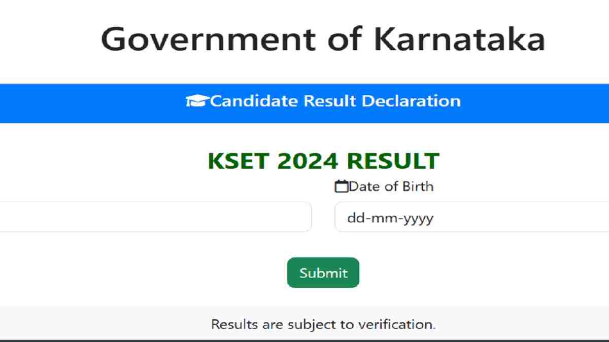 KSET Result 2024 OUT At Cetonline Karnataka Gov In Here S Direct Link