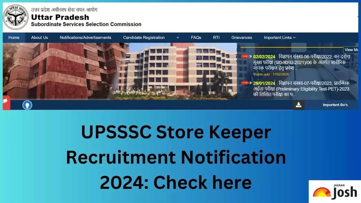 UPSSSC Store Keeper Recruitment 2024 Apply Online For 200 Vacancies