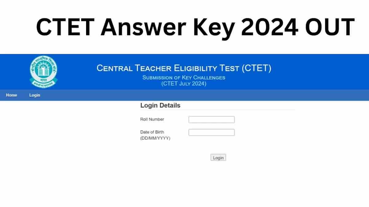 Cbse Ctet July Answer Key Important Notice Released At Ctet Nic In