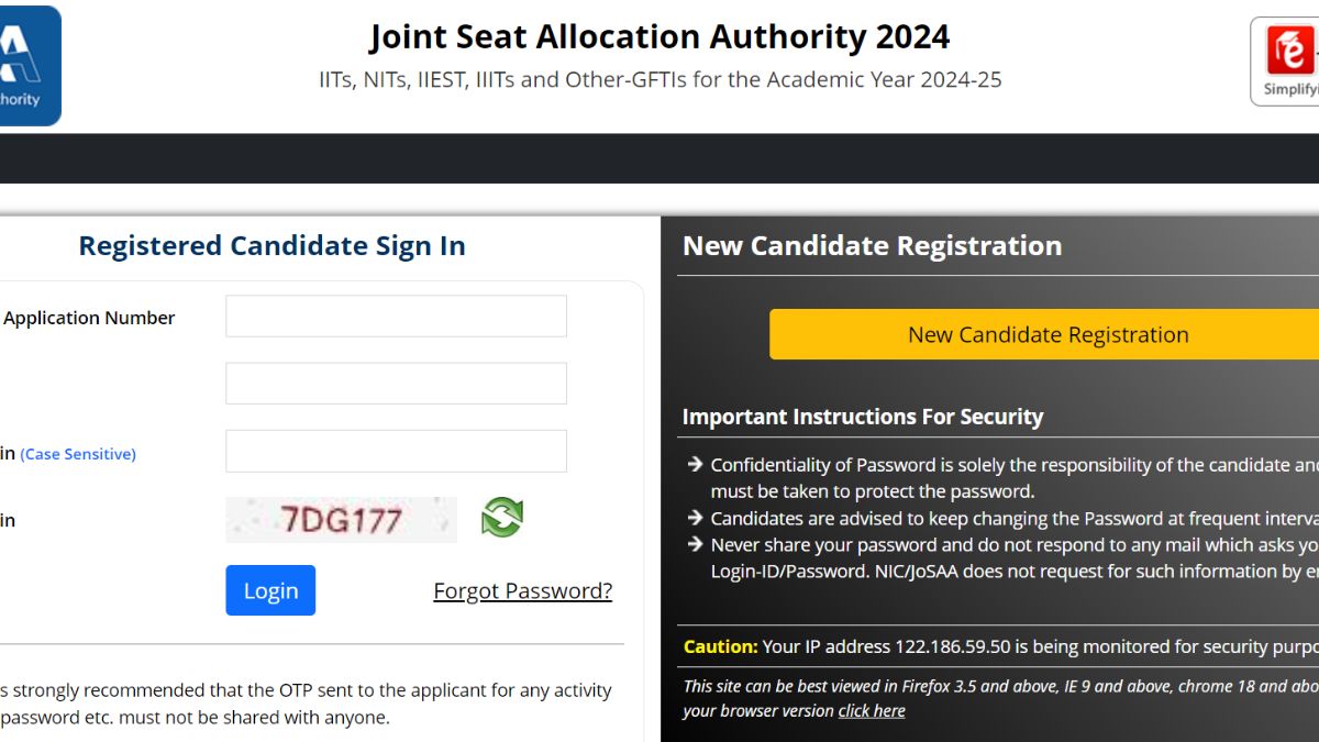 JoSAA Counselling 2024 Seat Allotment Result For Round 2 Announced At