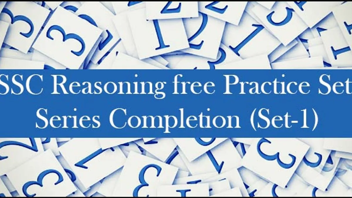 SSC Reasoning Free Practice Set Series Completion Set 1