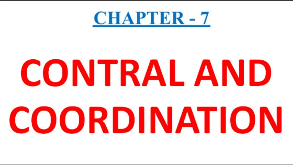 NCERT CBSE Class 10th Science Chapter 7 Control And Coordination