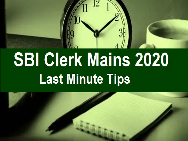 Sbi Clerk Mains Exam On St October Know Last Minute Tips To