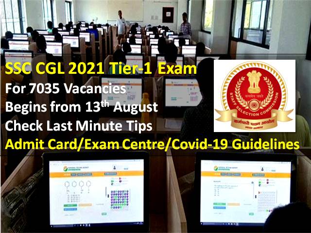 SSC CGL 2021 Exam Begins for 7035 Vacancies: Check Tier-1 Admit Card, Exam Centre, Covid-19 Guidelines & Last Minute Tips