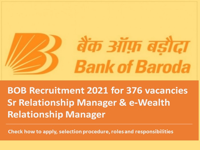 BOB 2021 Registration till 9th December: Check how to apply for Relationship Manager post