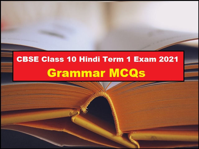 CBSE Class 10 Hindi A Grammar MCQs for Term 1 Exam