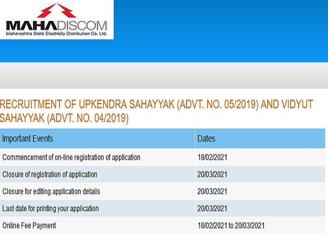 MAHADISCOM Recruitment 2021