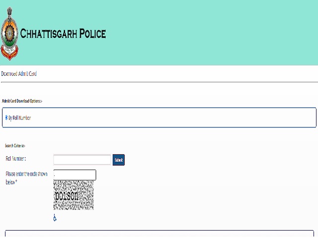 CG Police DEF PET Constable 2017-18 Admit Card 2021