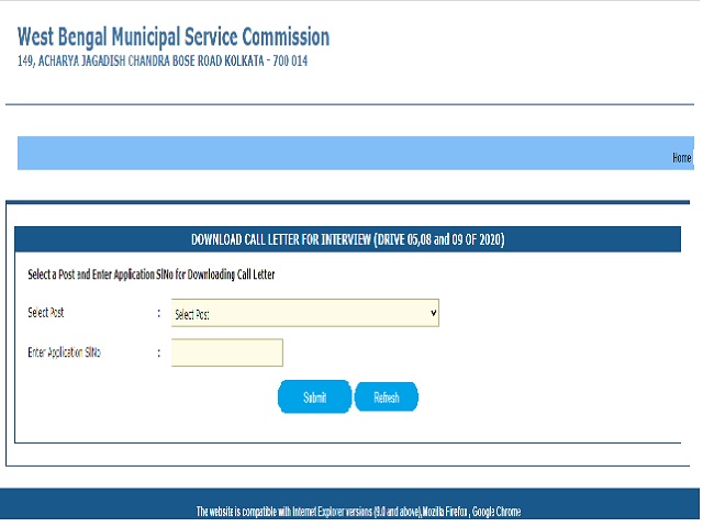 MSCWB Admit Card 2021
