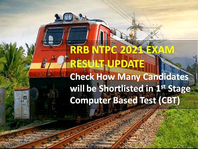RRB NTPC CBT-1 Result in January 2022