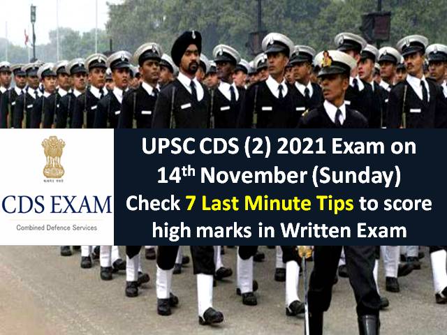 UPSC CDS (2) 2021 Exam on 14th Nov