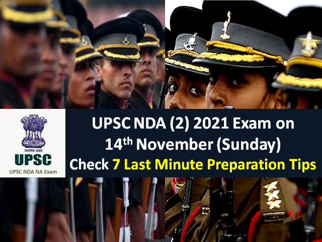UPSC NDA (2) 2021 Exam Last Minute Tips