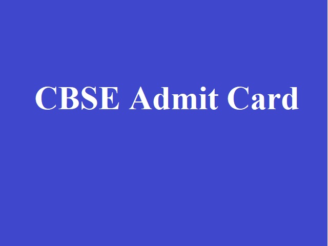 CBSE Admit Card for (Term 1) 