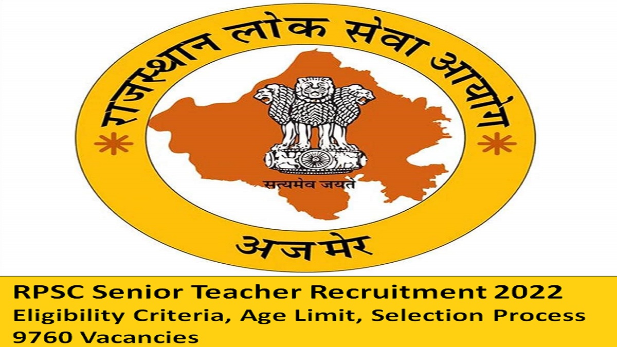 RPSC Senior Teacher Recruitment 2022 Eligibility Criteria 