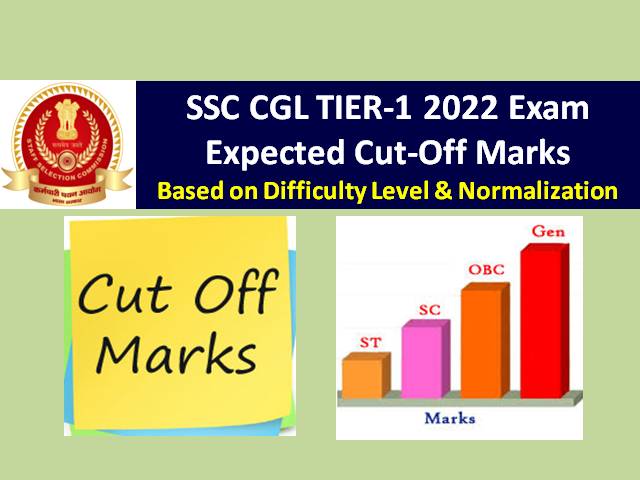 SSC CGL 2022 Expected Cutoff Marks Categorywise (Gen/OBC/EWS/SC/ST)