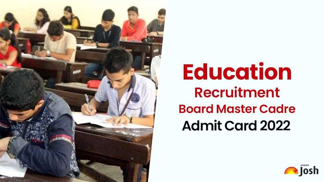 Education Recruitment Board Master Cadre Admit Card 2022