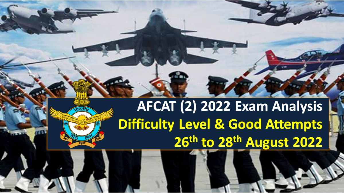 AFCAT (2) 2022 Exam Analysis (26th to 28th August All Shifts)