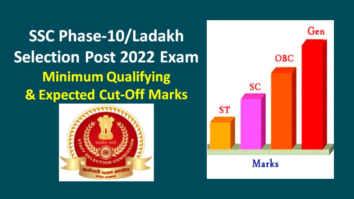 SSC Selection Post Phase-10/Ladakh 2022 Expected Cutoff Marks Categorywise