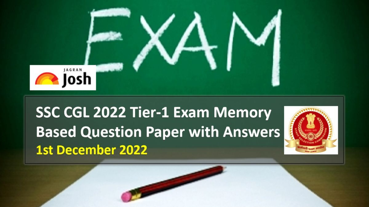 Memory Based SSC CGL Tier 1 Question Paper 2022 (Dec 1)