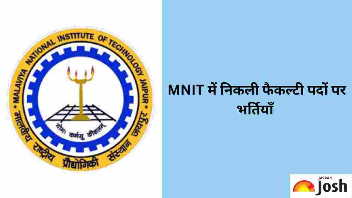 MNIT Faculty Recruitment 2022