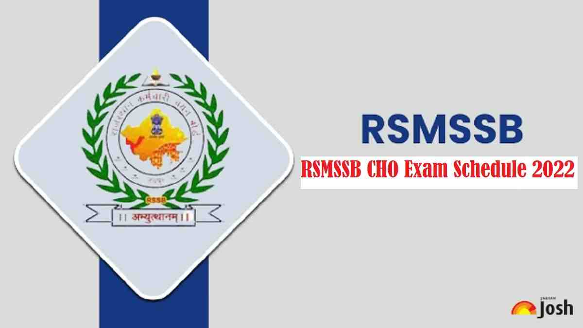 RSMSSB CHO Exam Schedule 2022