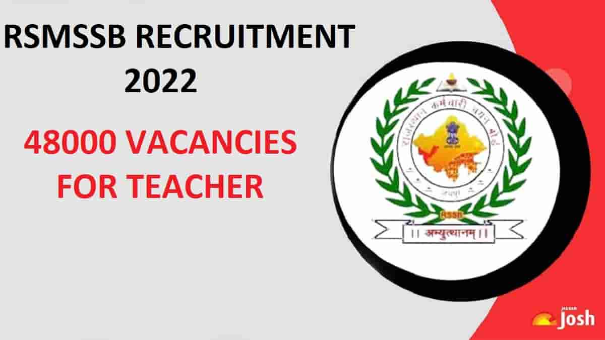 RSMSSB 3rd Grade Recruitment 2022-23