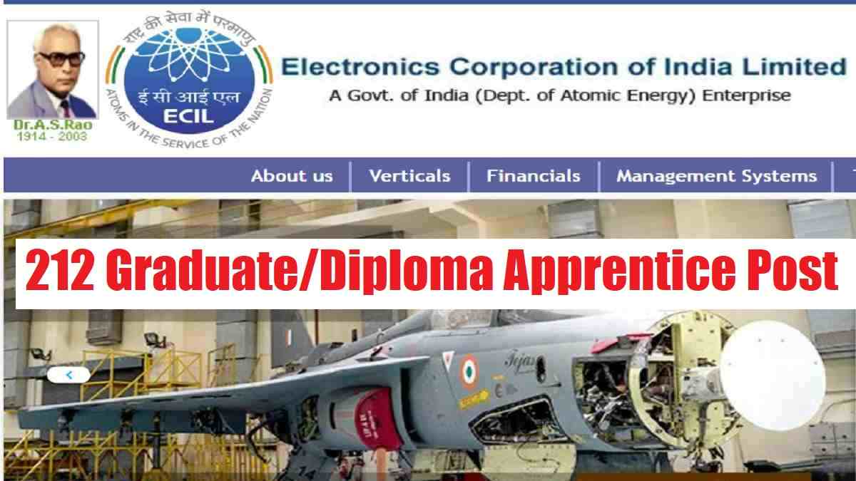 ECIL Graduate/Diploma Apprentice  Recruitment 2022-23 