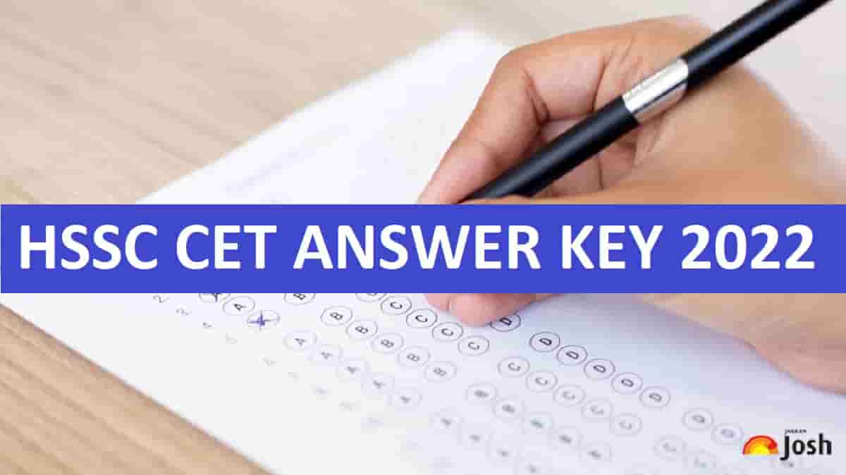 HSSC CET Answer Key 2022