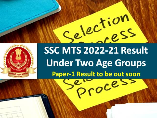 SSC MTS Result 2022-2021 Under Two Age Groups