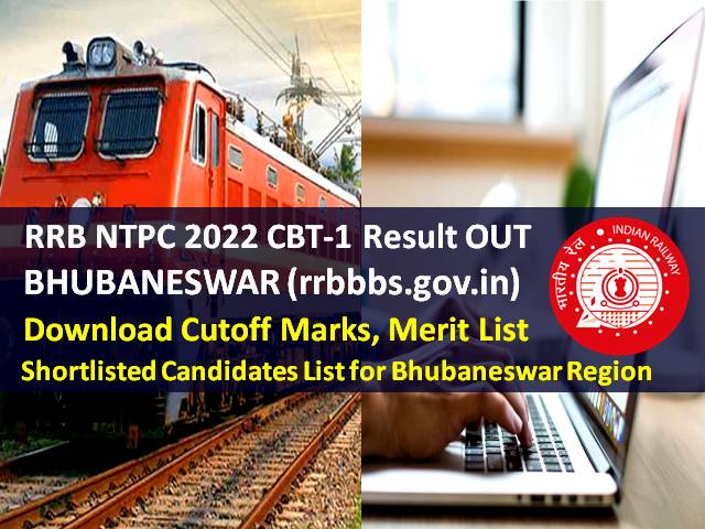 RRB NTPC Bhubaneswar Result OUT 2022 @rrbbbs.gov.in (CEN 01/2019)