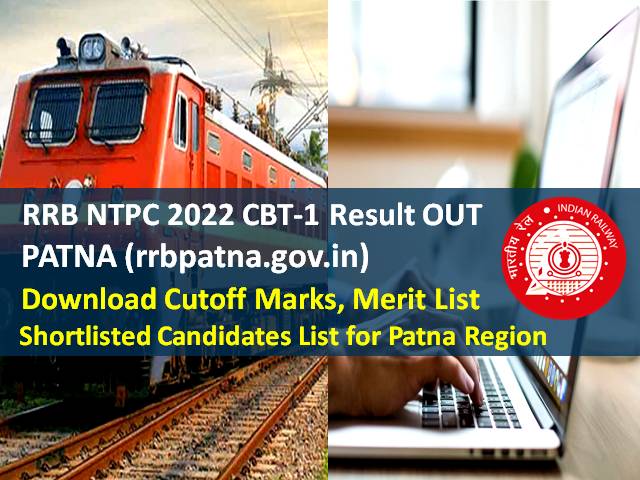 RRB NTPC Patna Result 2022 OUT @rrbpatna.gov.in (CEN 01/2019)
