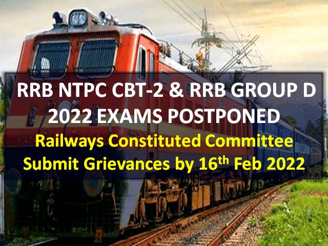 RRB NTPC CBT-2/RRB Group D 2022 Exam Suspended