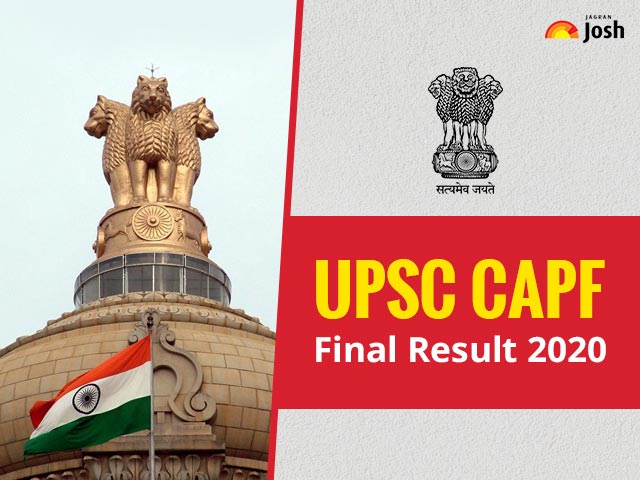 UPSC CAPF Final Result 2020 
