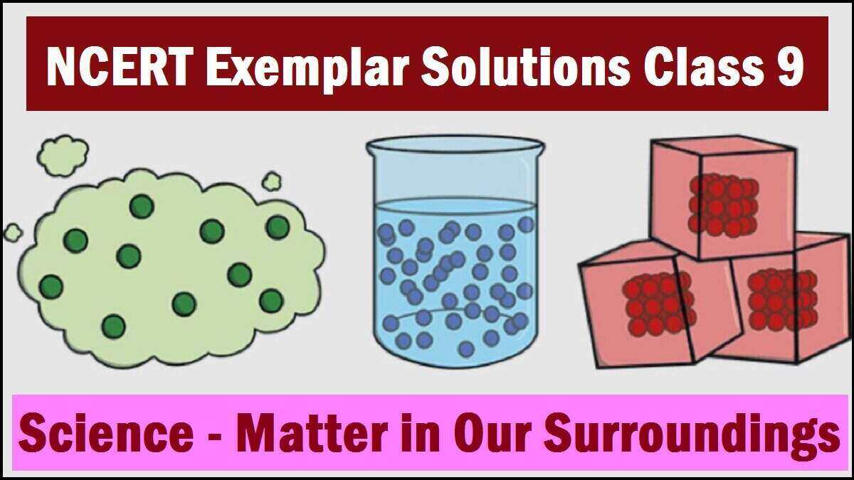 NCERT Exemplar Solutions Class 9 Science Chapter 1 