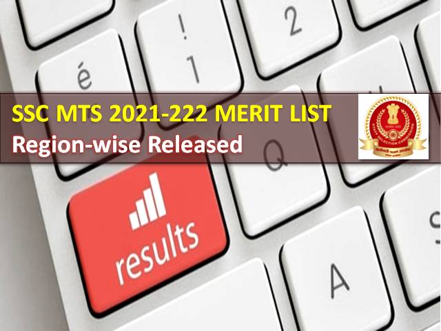 SSC MTS Merit List Regionwise 2022 Released @ssc.nic.in