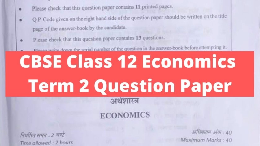 Economics Question Paper
