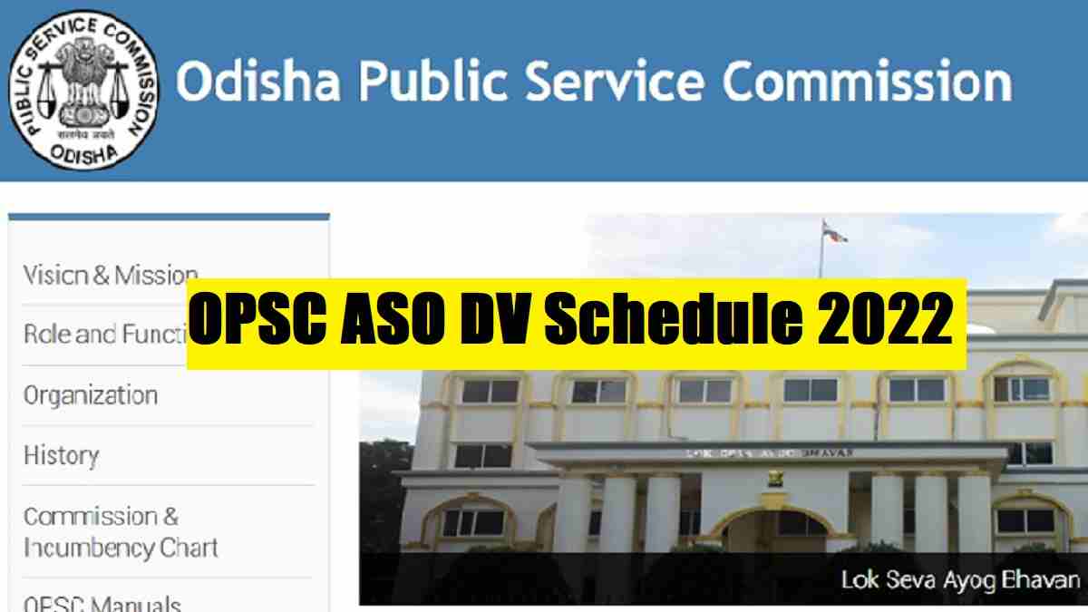 OPSC ASO DV Schedule 2022
