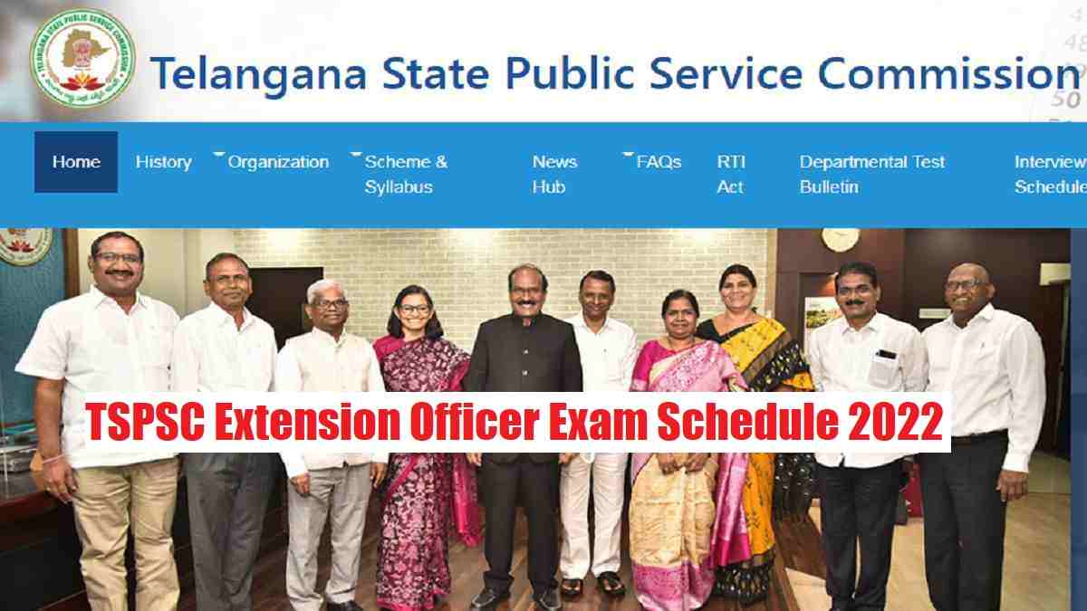 TSPSC Extension Officer Exam Schedule 2022 
