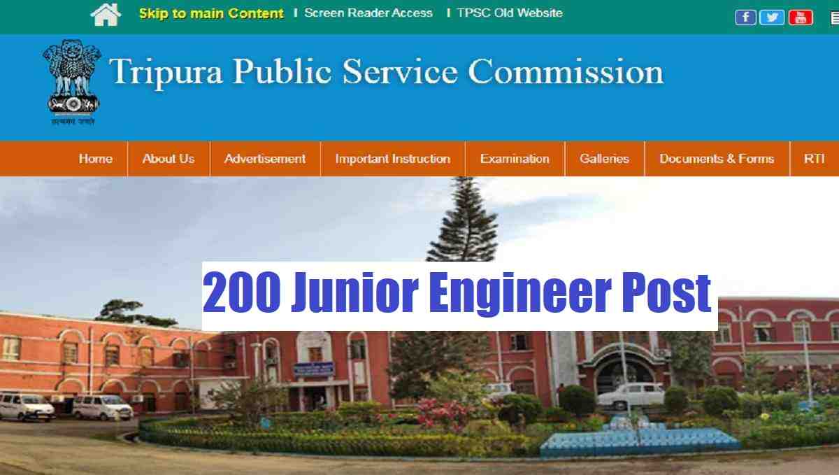 Tripura PSC JE Recruitment 2022
