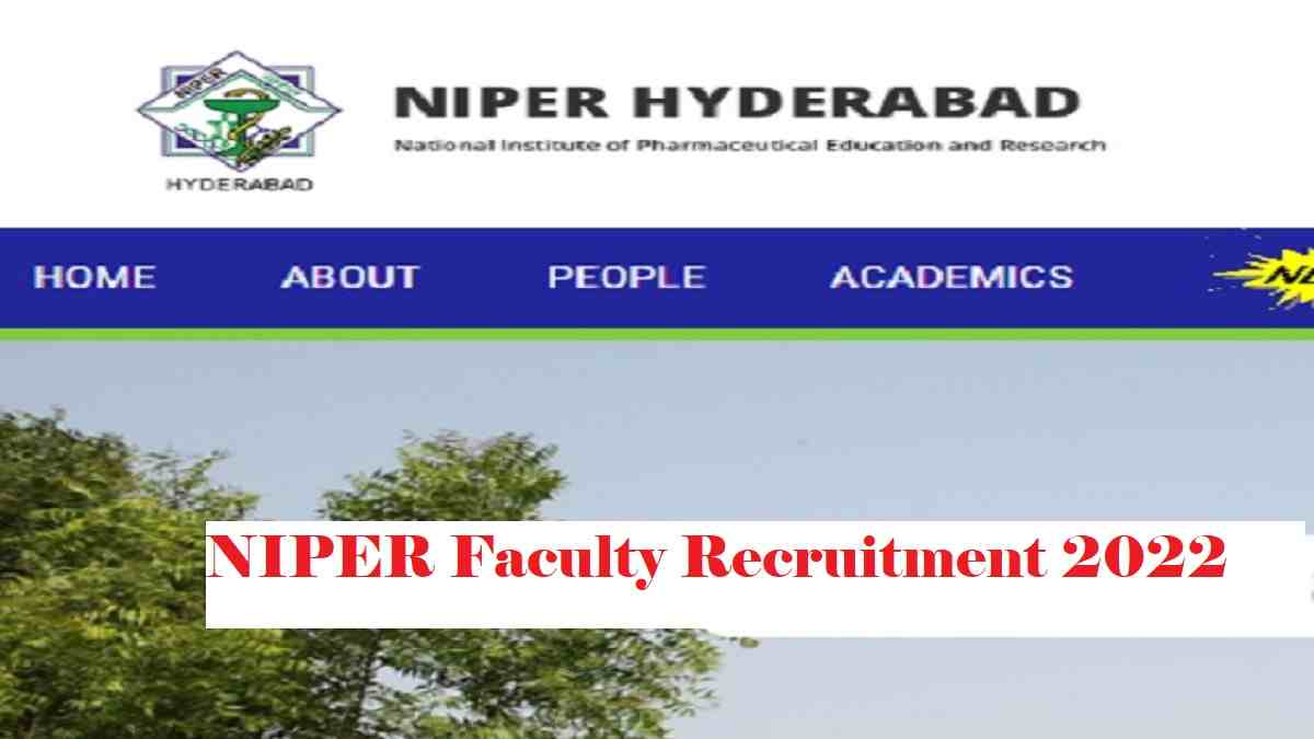 NIPER Recruitment 2022